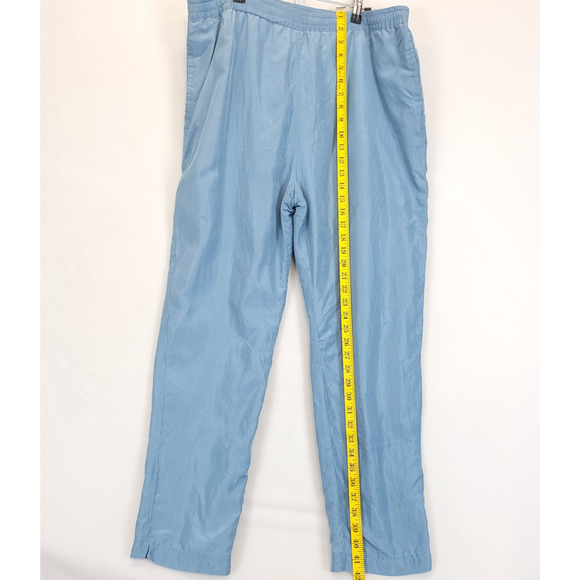 Mureli Silk Pull On Pants Women M Lined Hidden Drawstring Lt Blue Pockets Comfy - Picture 3 of 10